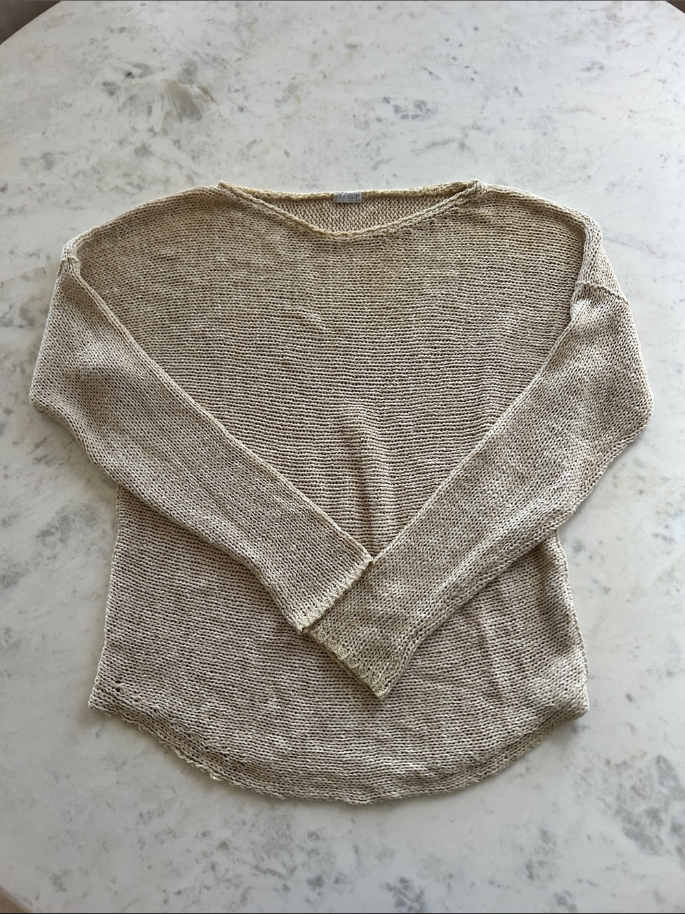 Transit light Taupe Scoop Neck Knit Sweater - Women's Lightweight Pullover